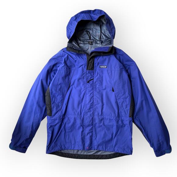 Vintage 2000 Patagonia Rain Snow Hooded Shell Jacket Men’s Size M, Blue, 83505 - Picture 3 of 15